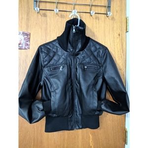 Black leather jacket